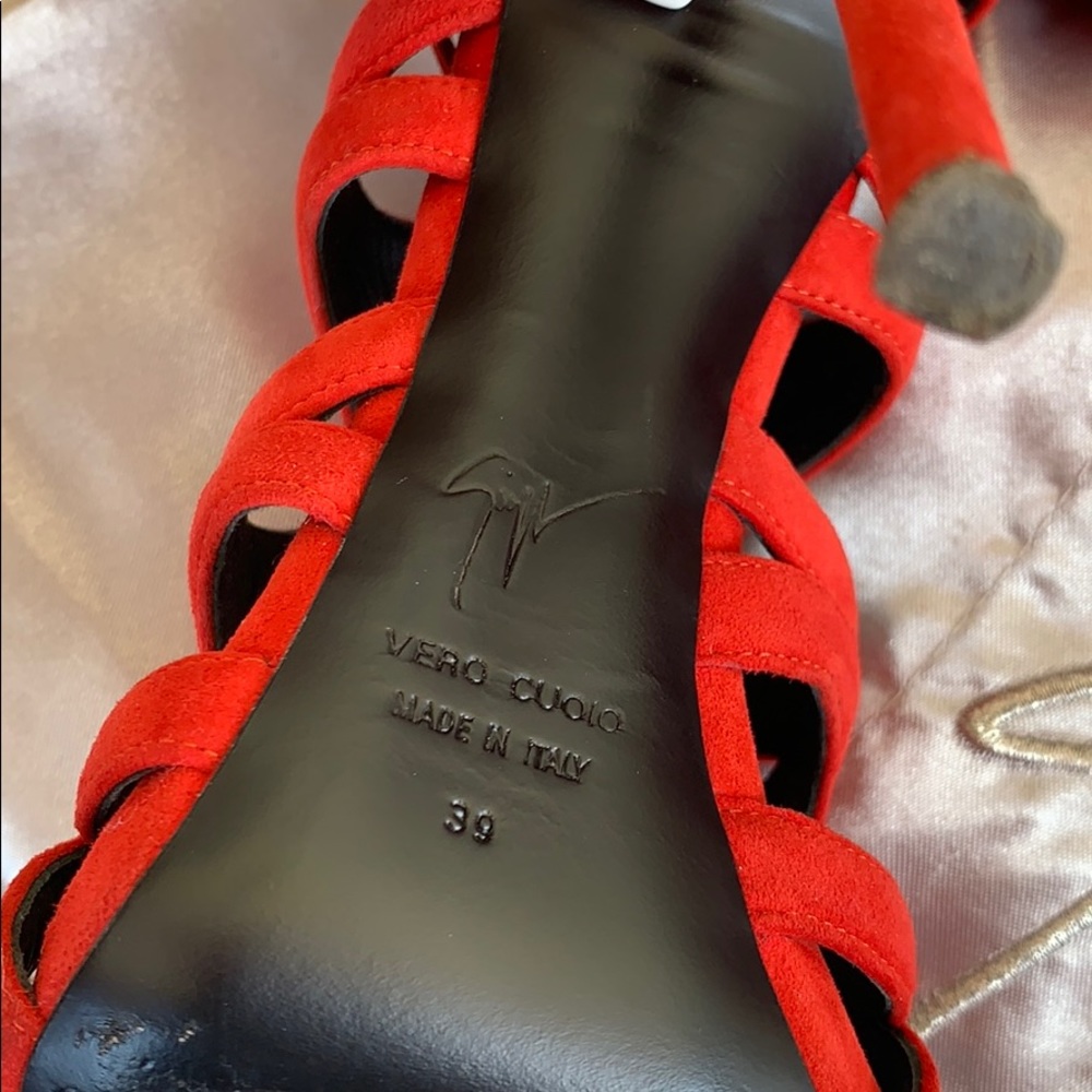 Giuseppe Zanotti Red Suede Heels💋 - Picture 9 of 11